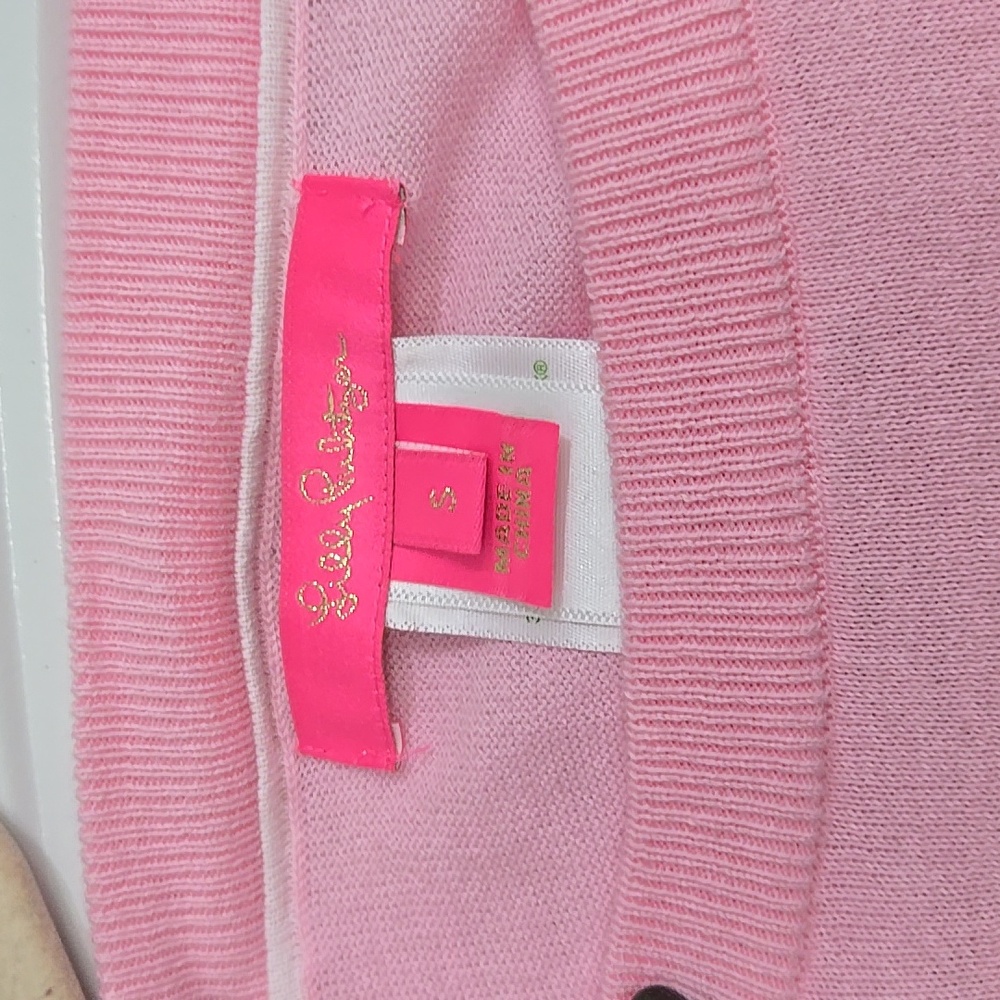 Lilly Pulitzer Damara Coolmax sweater in pink Sz S EUC - Picture 7 of 8